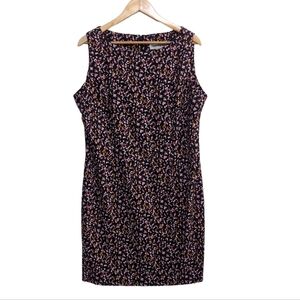 4/$12 Danny & Nicole Polka Dot Sheath Dress Sleeveless Pink orange size 16